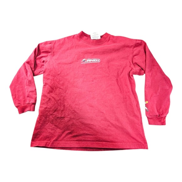 Rare VTG AND1  Long Sleeve T Shirt 2000s L Youth‎ USA Made - Picture 1 of 9